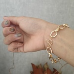 ✸ Bracelet ✸ 太め チェーンブレスレット 16kgp ゴールド　ブレスレット　チェーン　太めチェーン　バングル　夏　