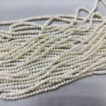 淡水真珠　ポテト　3-3.5ｍｍ　ホワイト系　連　※新入荷しました！　