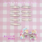 【大容量】やっとこピン 35mm 60個 ベビー ヘアクリップ ☆ハンドメイド☆パーツ☆素材☆キッズアクセサリー☆かわいい☆ゆめかわいい☆パステル