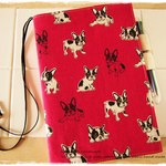 ほぼ日手帳カズンサイズ　A5　手帳カバー　ピンクのブルドッグ