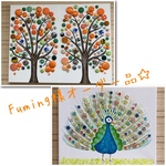 Fuming様オーダー☆ 二本の木の絵 & 孔雀の絵　