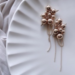 【期間限定30%off 515円→360円】2pcs)2816)ビーズタッセル)gold/chain L#np7