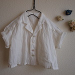 LINEN 開衿シャツ *ホワイト*　size80　