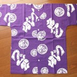 魚河岸シャツ(紫地に白文字)