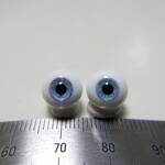 No.159 【10mm】 小さな グラスアイ ドールアイ ハンドメイドドール 材料　約9.7mm/9.8mm（青紫×水色）