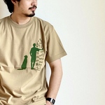 Tシャツ「surfing」サンドカーキ