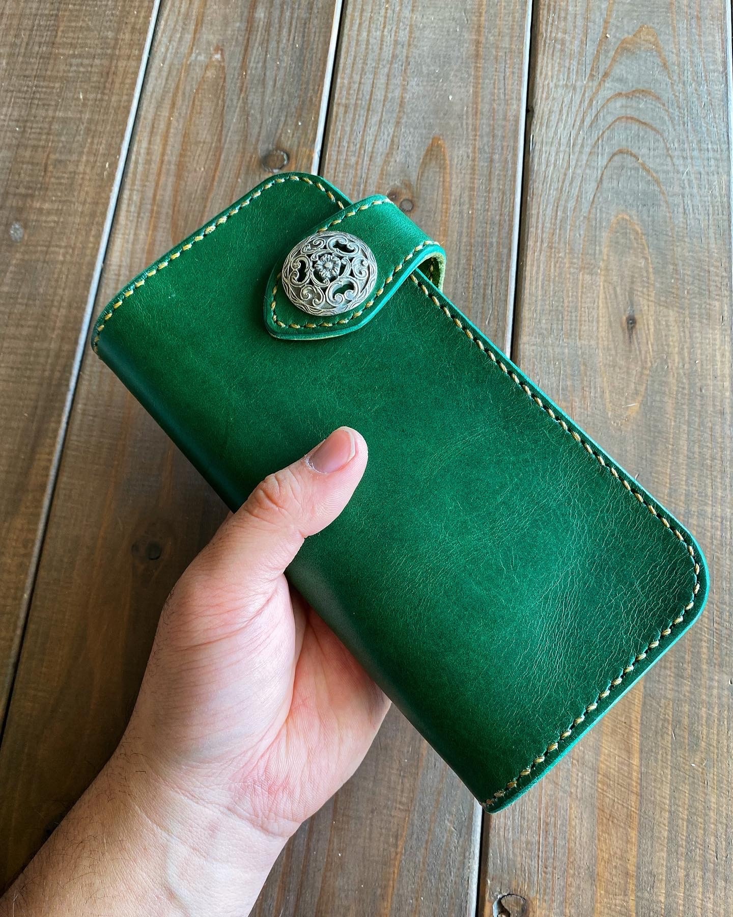 ウォレット ハンドメイド Amazon | [Mama kin'] ラウンドファスナー/長財布/メンズ財布