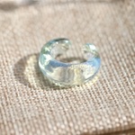 Ear cuff（Aquamarine & Moonstone）：波動玉®【現品一点物】