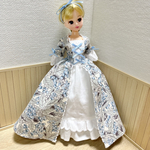【リカちゃん】ロココ風ドレス　ブルーベリー