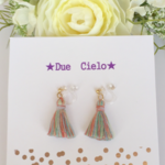 お花畑のタッセルイヤリング（ピアス）♡