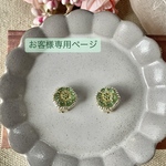 お客様専用ページk様🟢small Flower greenイヤリング🌼