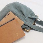 くったりリネンのがま口バッグ