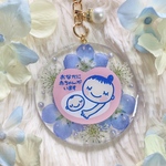マタニティマーク ハンドメイド マタニティキーホルダー マタニティシール 花 お花 押し花 母子手帳ケース