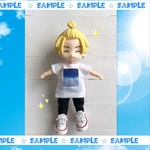 ねんどろいどどーる　服　少しだけ丈の長いプリントTシャツ&ウエストがゴムのパンツ