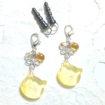 猫の「べっこう飴」イヤホンジャック(チャーム加工)