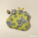 りんごの口金のぺったんこがま口