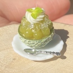 ミニチュアフード☆メロン丸ごと！メロンゼリー♪