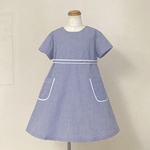 ギンガムチェックの半袖ワンピース・120サイズ