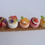 ミニケーキのプッシュピン①☆5個セット