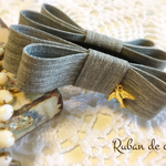 【感謝SALE】鳥さんチャーム♡リネンリボンバナナクリップ