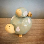 カメの調味料入れ　雨