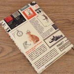 【単行本】ゴムバンド栞付 ブックカバー★キャットマガジン★猫★ニュースペーパー