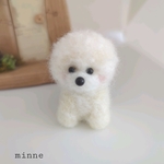 【new】ビションフリーゼ　羊毛フェルト　ぬいぐるみ　人形