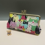 ねこまみれ×親子ねこ口金のコスメポーチ