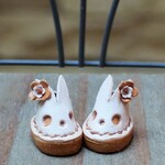 ☆プチブライス　靴　うさぎスリッポン　🐇　ナチュラル　ベージュ　うさぎ　シューズ　☆　プチブライス　☆牛ヌメ革　ドール ☆
