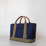 作成済あり 即納 Ｍサイズ ミリタリーカーキ×ネイビー  トートバッグ  帆布