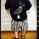再7販☆デニムハーフパンツ☆ストライプ☆スタッズ