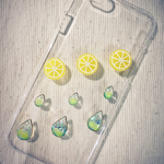 レモンのしずく  iPhone6,6s  ソフトケースかハードケースか選べます レジン ビタミンカラー