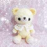 あみぐるみ💛レースつけ襟のモコモコクマちゃん🧸
