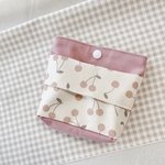 移動ポケット🍒ナチュラルさくらんぼ柄 フタなし