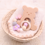 【歯固めジュエリー】歯固めブレスレット♡ラベンダー×ピンク