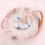 ★再入荷【名入れ可】【 選べる天然木パーツ】歯固め♡くすみブルー×グレー