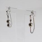 【再再販】シルバー　チェーンフープピアス　/ チタンピアス