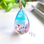 花雫【紫陽花】　ネックレス/ペンダント　レジンアクセサリー