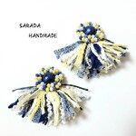 ビーズ刺繍☆タッセル☆2way