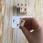 ラバースタンプ　枠と一緒に使いたい カエルシルエットはんこ3