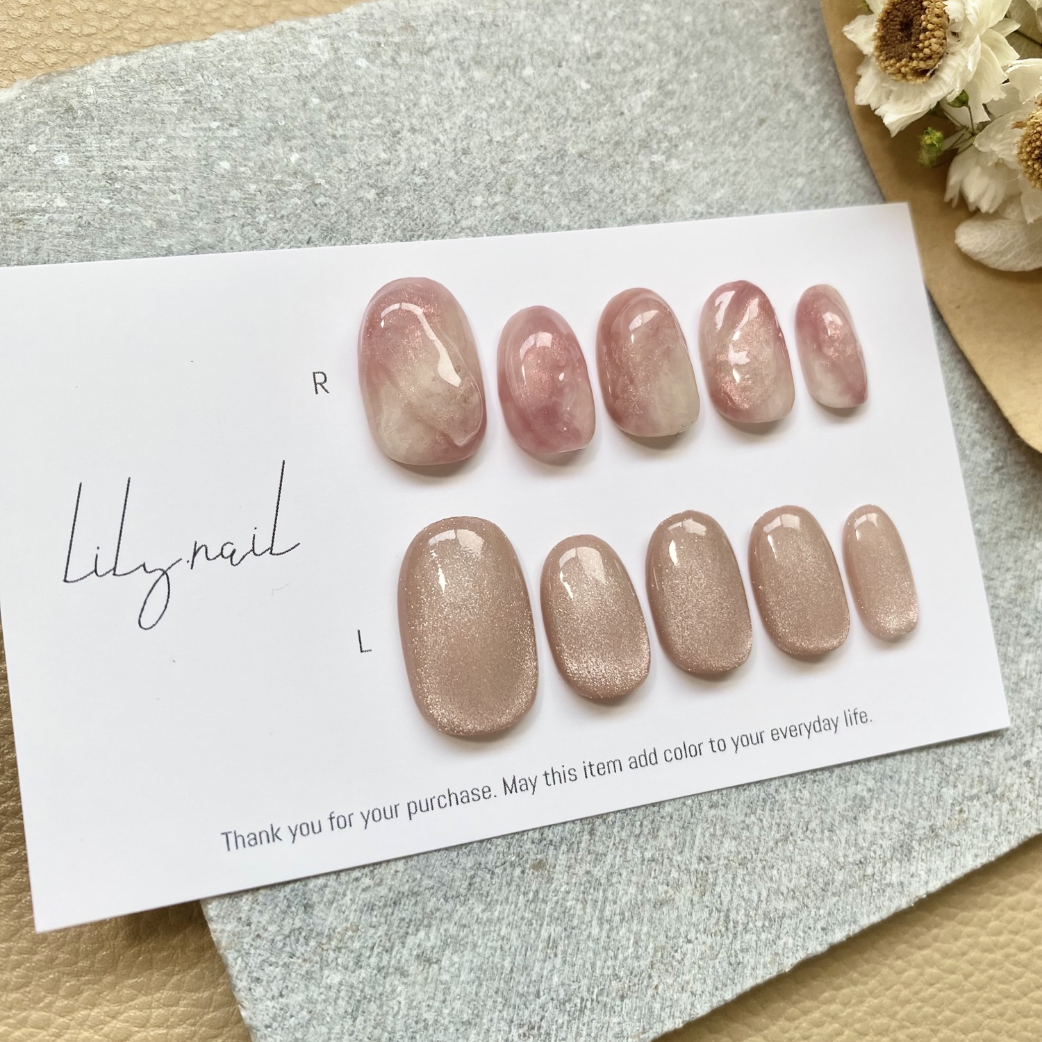 桃ネイル/ニュアンスネイルチップ/マグネットネイル - soie nail