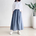 ゆったりAライン♪　柔らかデニムスカート