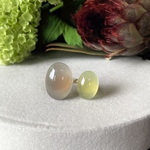  【ジンライム】ライムグリーンカルセドニー×グレーオニキス　　　　　私だけの天然石フォークリング　