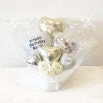 ハートbirthday　ホワイトゴールド　お誕生日　大人