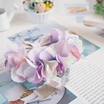 あじさいの花冠①　うさぎ花冠 　Sサイズ