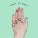 刺繍透かしリング【中指】 | melancholily |フリーサイズリング 