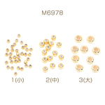 M6978-3  30個  色褪せにくい14KGPゴールドメッキ スライドボール(ストッパービーズ) ゴールド  3X（10ヶ）