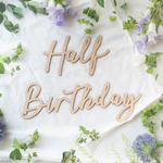 Half Birthday ハーフバースデー 　レターバナー　木製　