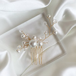 コットンパールのヘアコーム ヘアアクセサリー