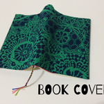 大きな花柄夏色ブックカバー